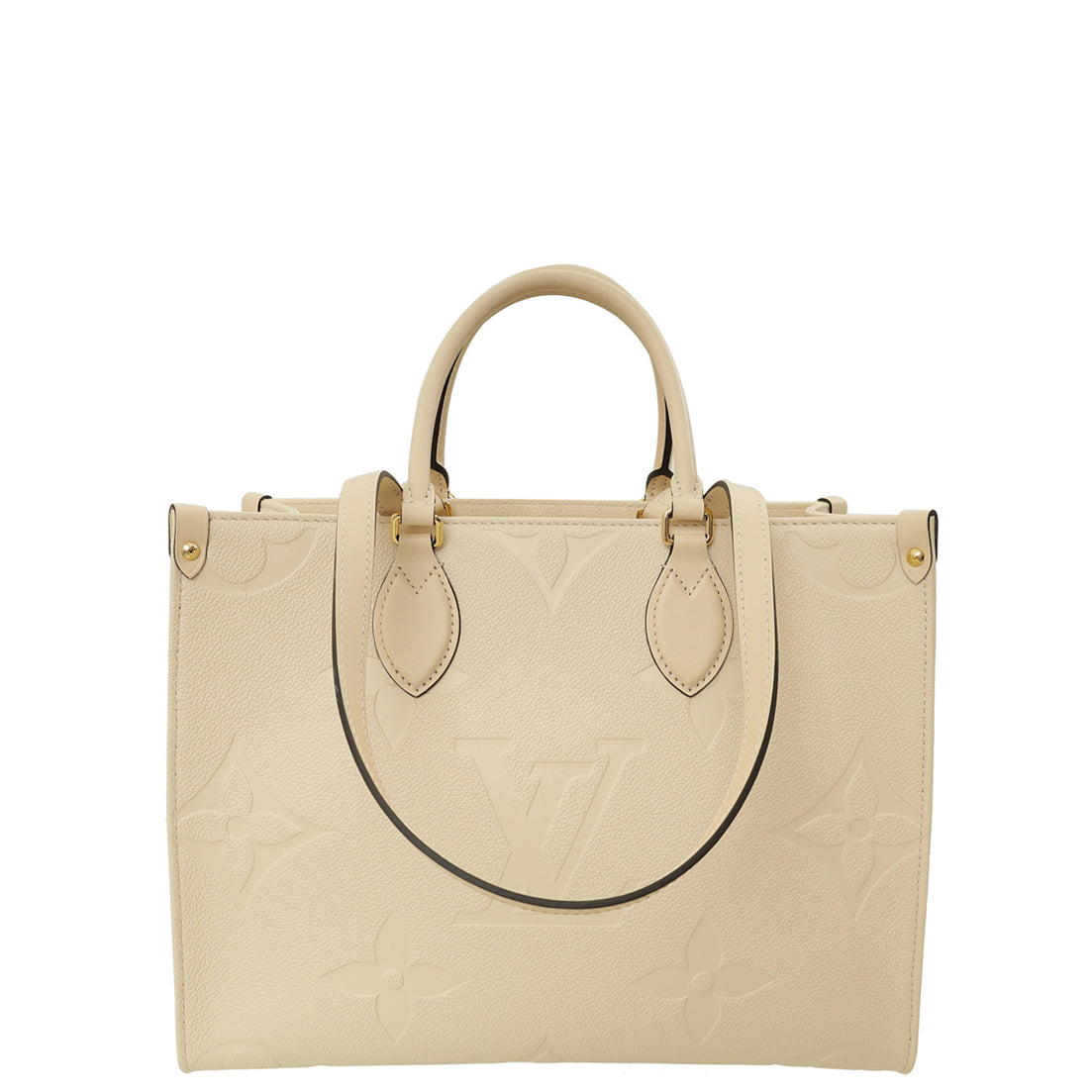 Louis Vuitton Creme Monogram Empreinte OnTheGo MM Bag