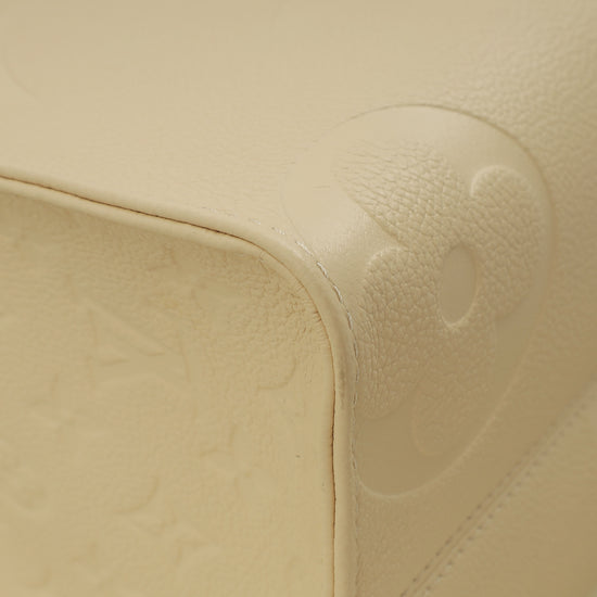 Louis Vuitton Creme Monogram Empreinte OnTheGo MM Bag