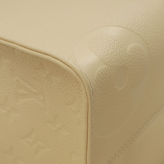 Louis Vuitton Creme Monogram Empreinte OnTheGo MM Bag