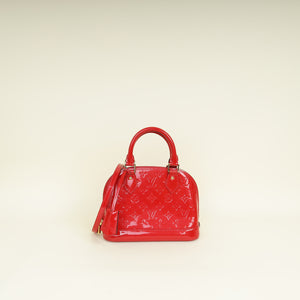 Louis Vuitton Red Monogram Vernis Alma BB Bag