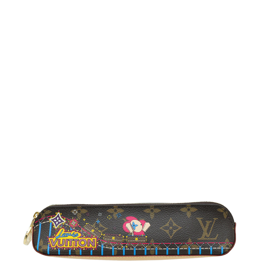 Louis Vuitton Monogram Fuchsia Christmas Animation Pencil Pouch-Louis Vuitton-THE CLOSET