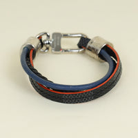 Louis Vuitton Graphite Bicolor Race Treble Bracelet (For Men)