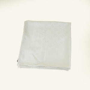 Louis Vuitton White Evermore Shawl