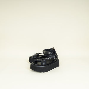 Louis Vuitton Black Pool Pillow Flat Comfort Sandal 36