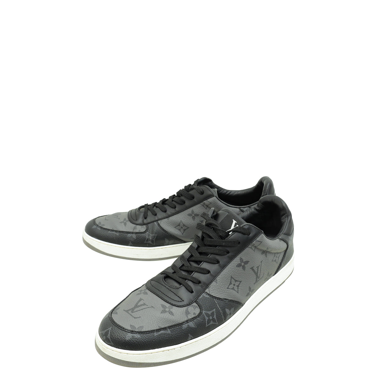 Louis Vuitton Bicolor Reverse Monogram Eclipse Rivoli Sneakers 10.5-Louis Vuitton-THE CLOSET