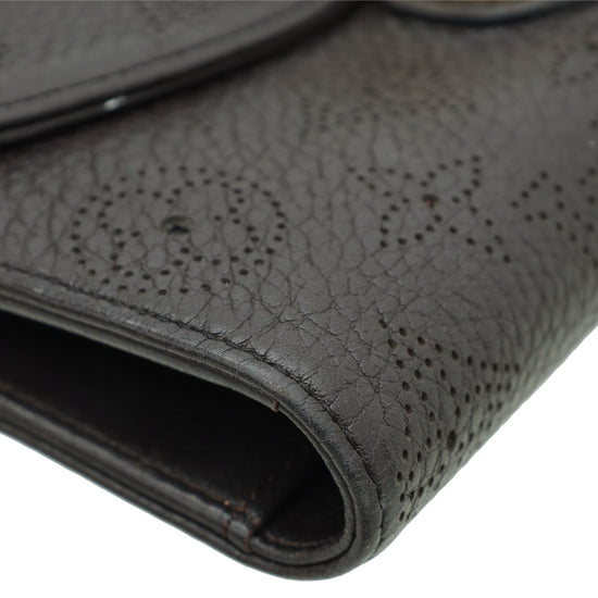 Louis Vuitton Black Monogram Mahina Perforated Amelia Wallet