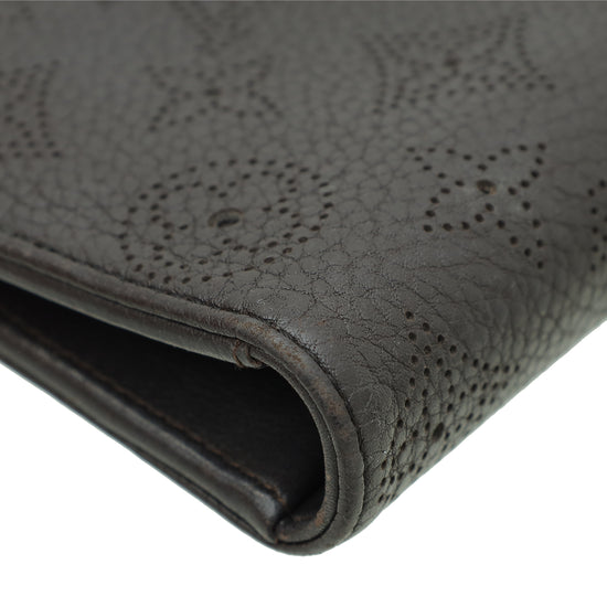 Louis Vuitton Black Monogram Mahina Perforated Amelia Wallet