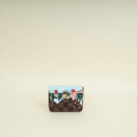 Louis Vuitton Ebene Multicolor Christmas Animation Ice Skating Zippy Coin Purse