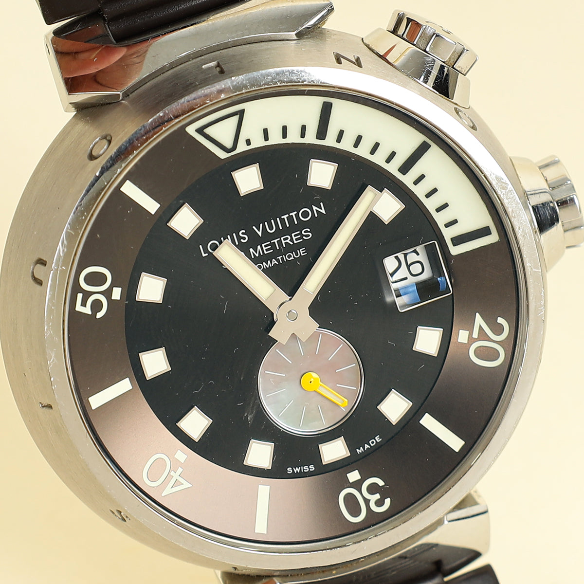 Louis Vuitton Stainless Steel Tambour Diving Automatic 44mm Watch