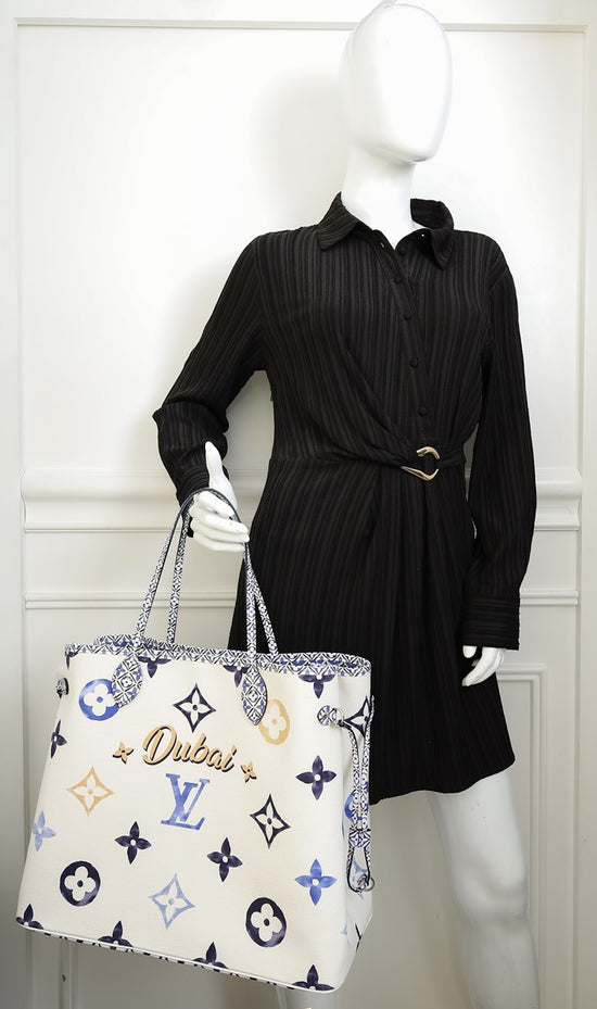 Louis Vuitton Blue Multicolor L.E Aqua Monogram Canvas By The Pool Dubai Neverfull GM Bag