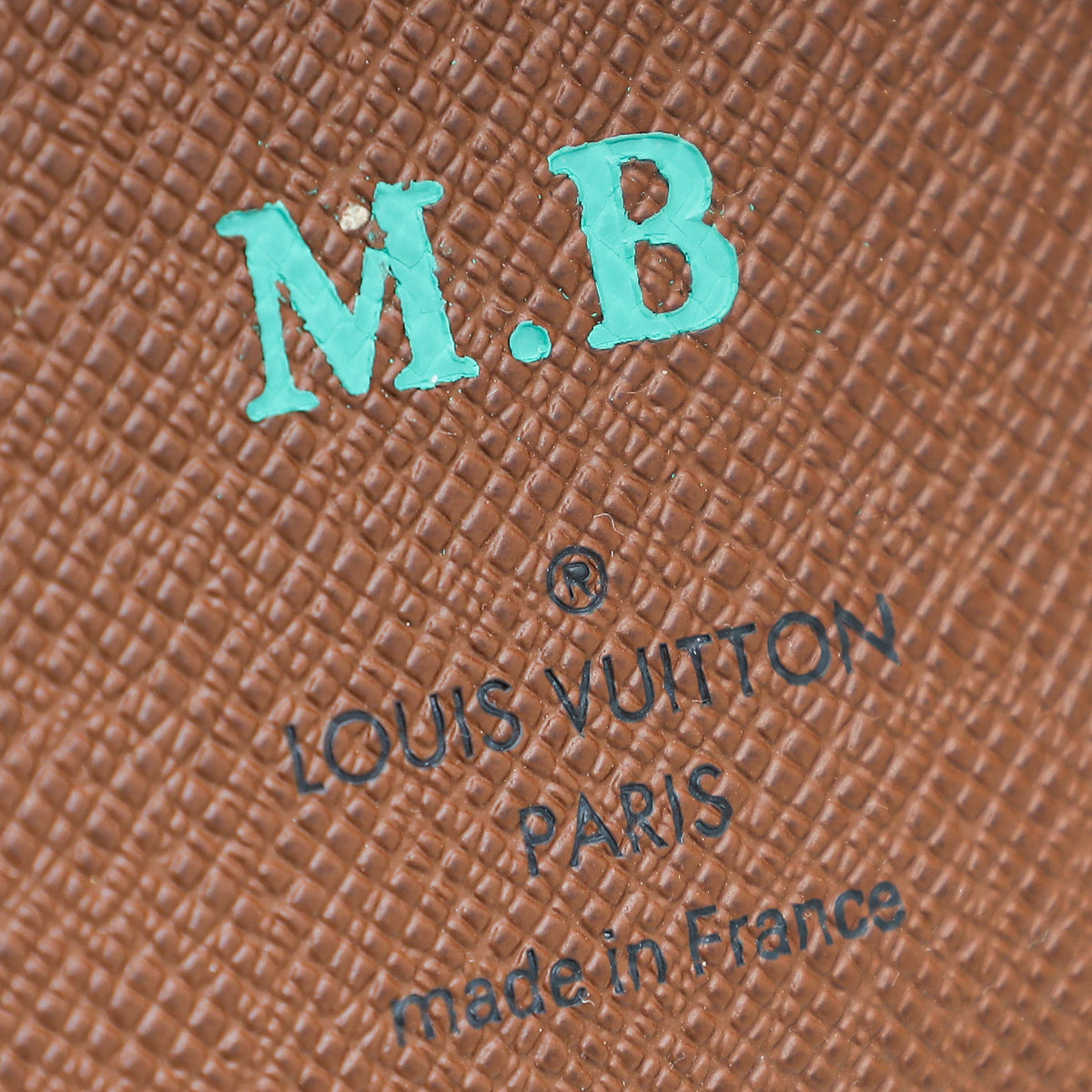 Louis Vuitton Brown Monogram Ring Medium Agenda Cover w/M.M Initials