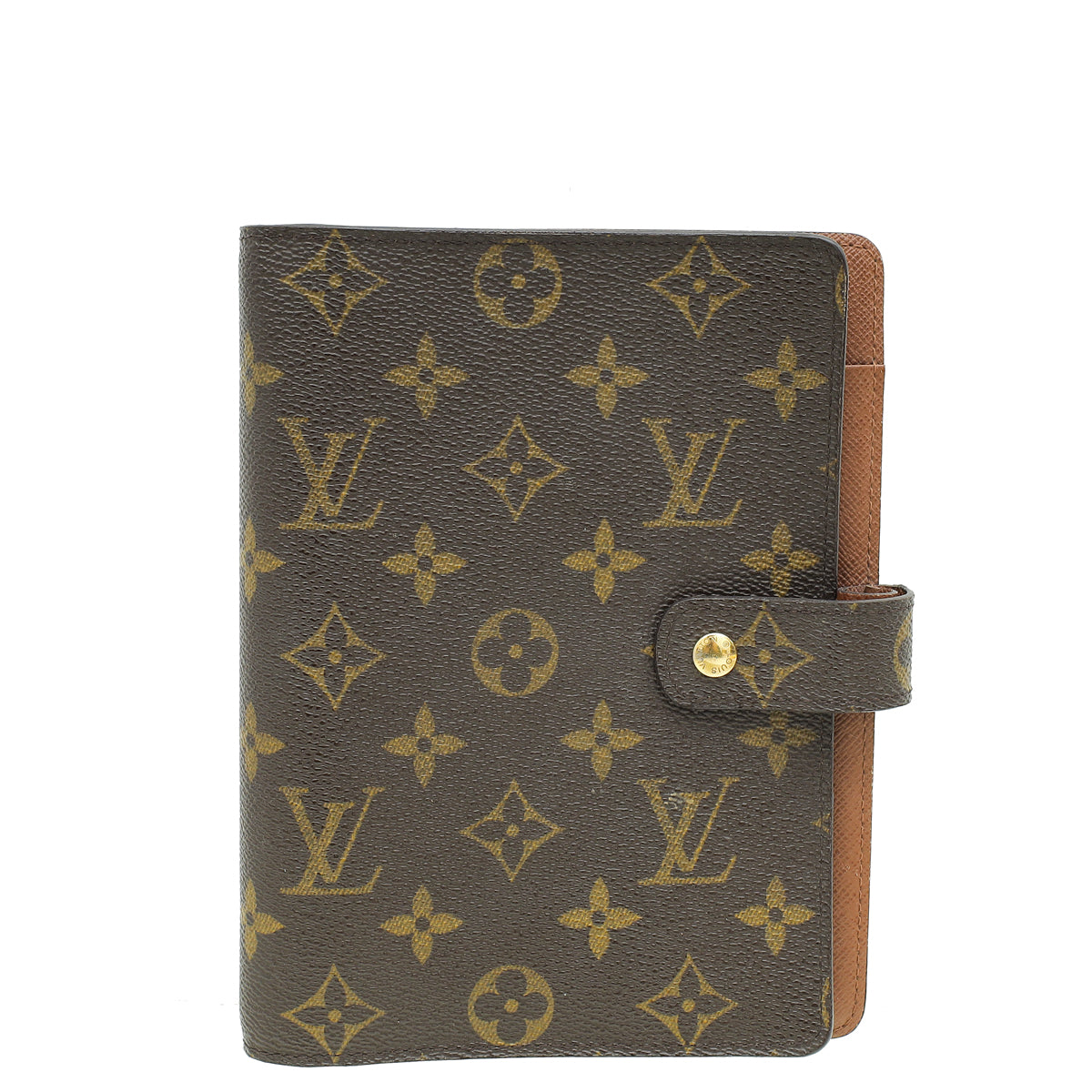 Louis Vuitton Ebene Monogram Medium Ring Agenda Cover-Louis Vuitton-THE CLOSET