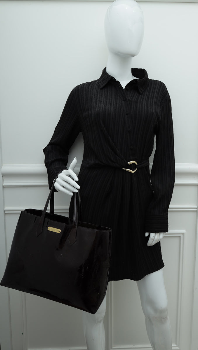 Louis Vuitton Wilshire PM Amarante Vernis Monogram Handbag