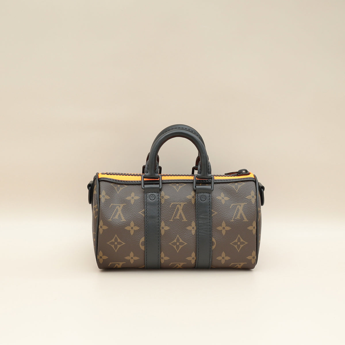 Louis Vuitton Monogram Black Macassar Keepall XS Zoom With Friends Bag