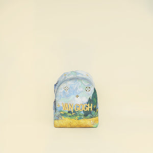Louis Vuitton Periwinkle Multicolor x Jeff Koons Masters Van Gogh Palm Springs Backpack Bag
