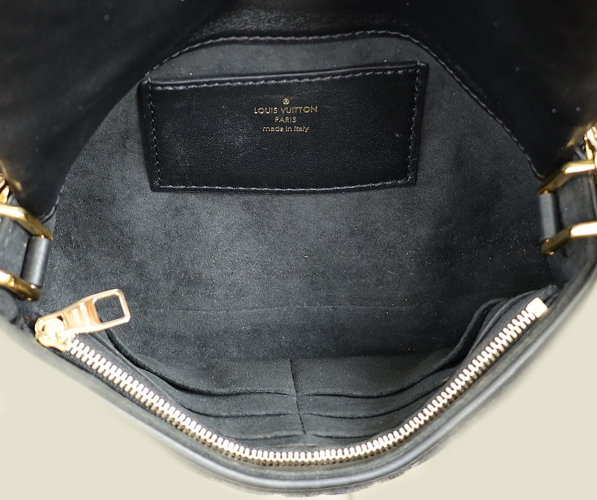 Louis Vuitton Black Sequins Embroidered Twist West Shoulder Bag