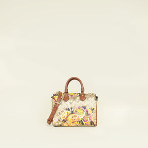 Louis Vuitton Metallic Gold Multicolor Monogram Garden Speedy Bandouliere 25 Bag