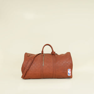 Louis Vuitton Brown Ball Virgil Abloh x NBA Keepall Bandouliere 55 Bag