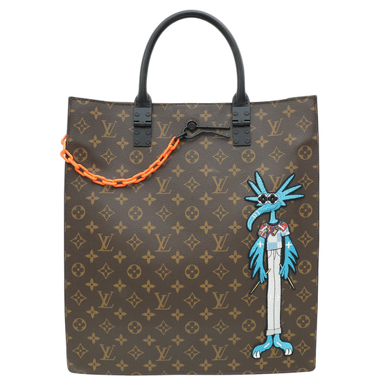 Louis Vuitton Monogram "Zoom w/Friends"  Embroidered Cartoon Sac Plat