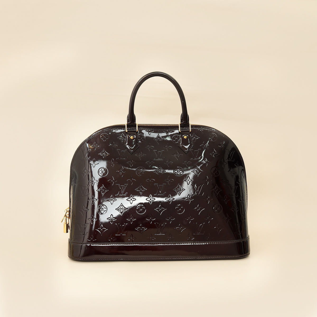 Louis Vuitton Amarante Vernis Monogram Alma GM Bag-Louis Vuitton-THE CLOSET