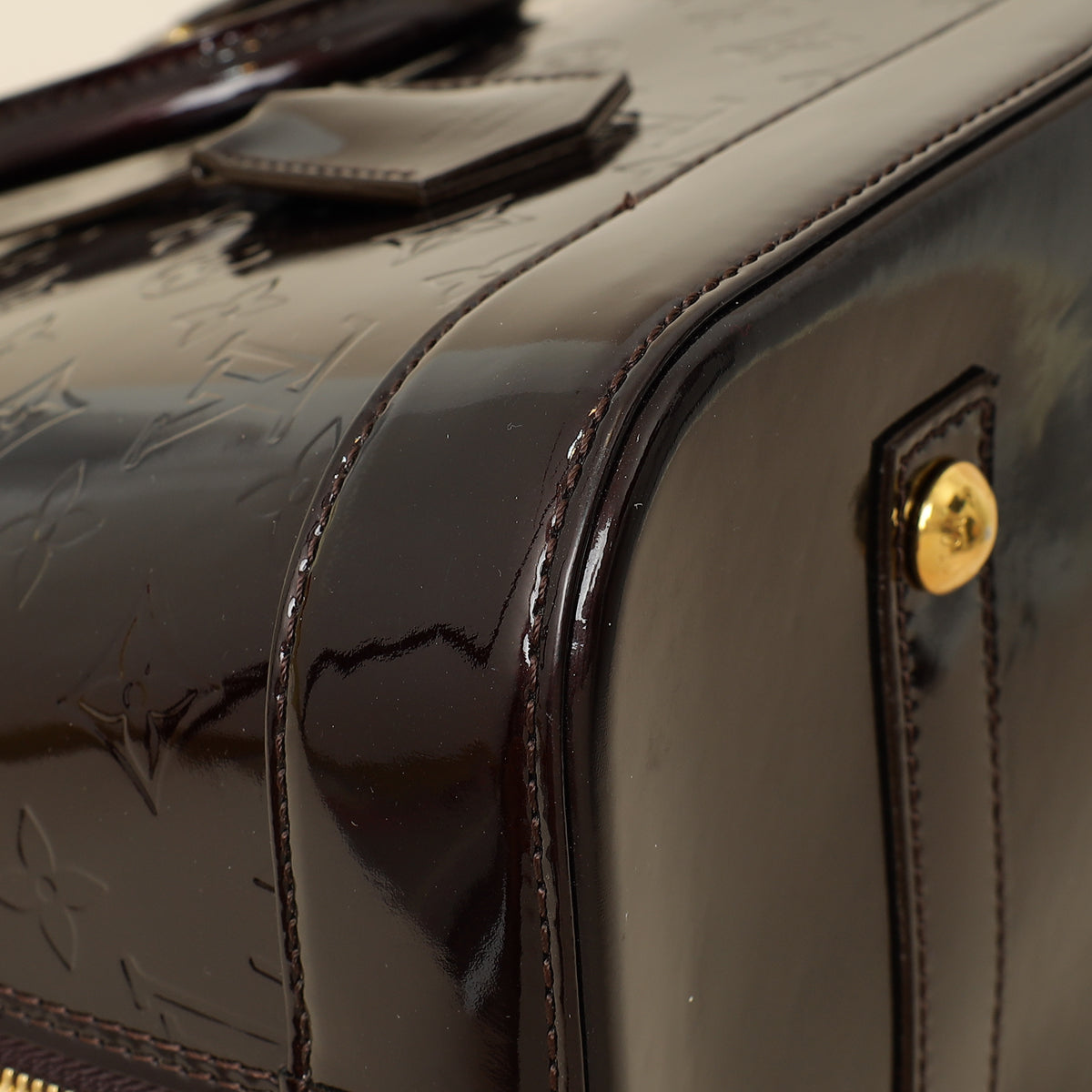 Louis Vuitton Amarante Vernis Monogram Alma GM Bag-Louis Vuitton-THE CLOSET