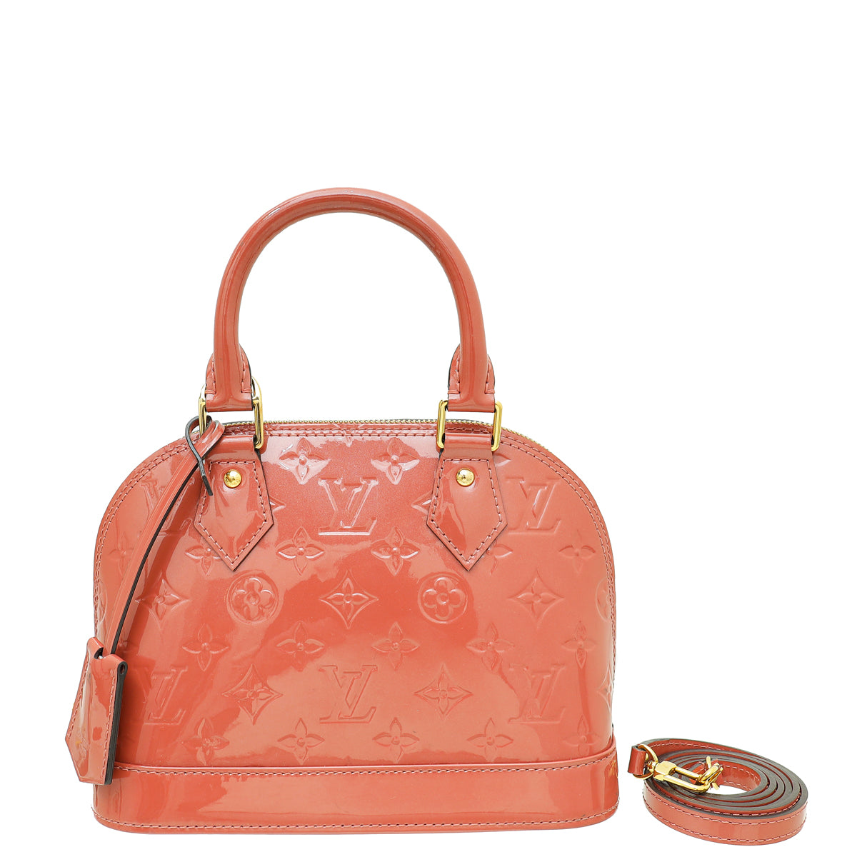 Louis Vuitton Rose Velours Monogram Vernis Alma BB Bag-Louis Vuitton-THE CLOSET