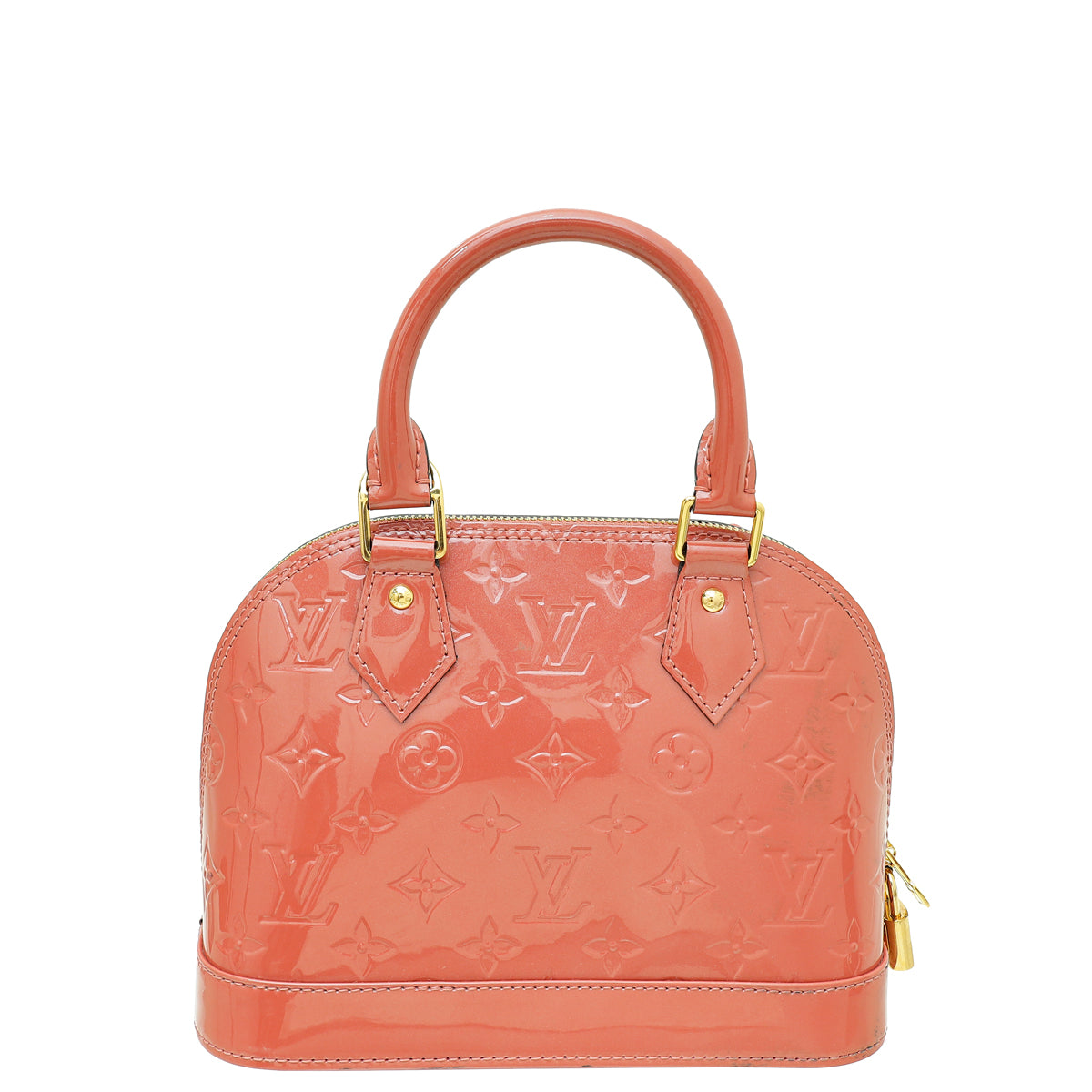 Louis Vuitton Rose Velours Monogram Vernis Alma BB Bag-Louis Vuitton-THE CLOSET