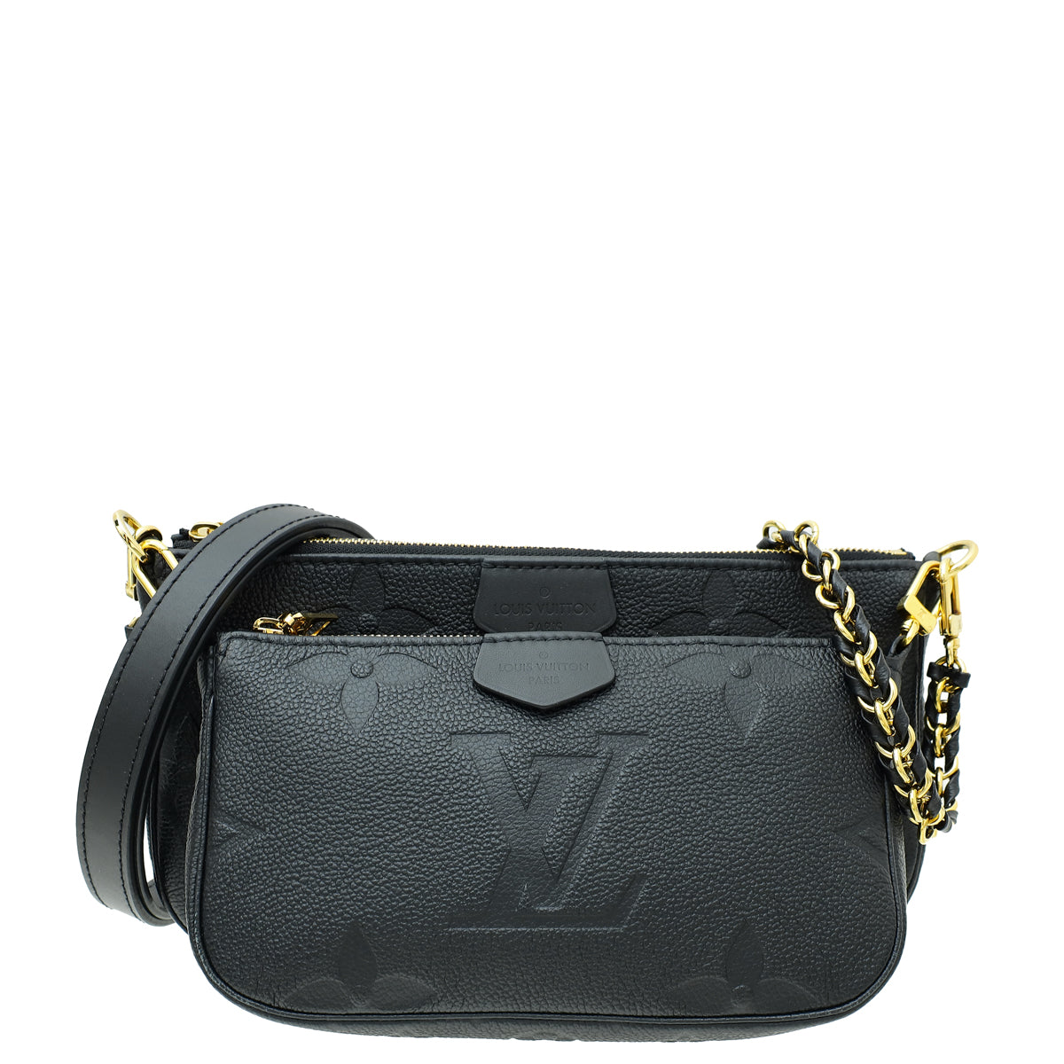 Louis Vuitton Black Monogram Empreinte Multi Pochette Accessories Bag-Louis Vuitton-THE CLOSET