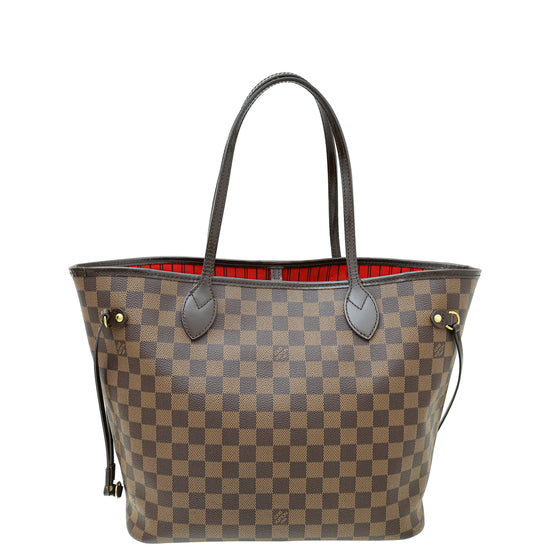 Louis Vuitton Damier Ebene Neverfull MM Bag W/ LMS INITIALS