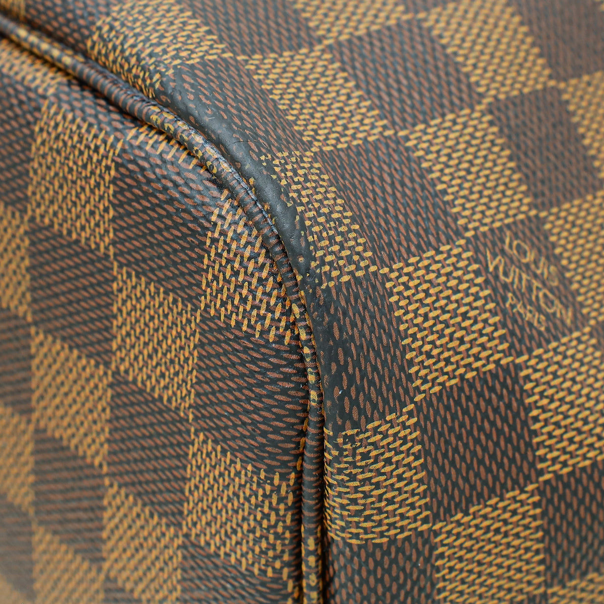 Louis Vuitton Damier Ebene Neverfull MM Bag W/ LMS INITIALS