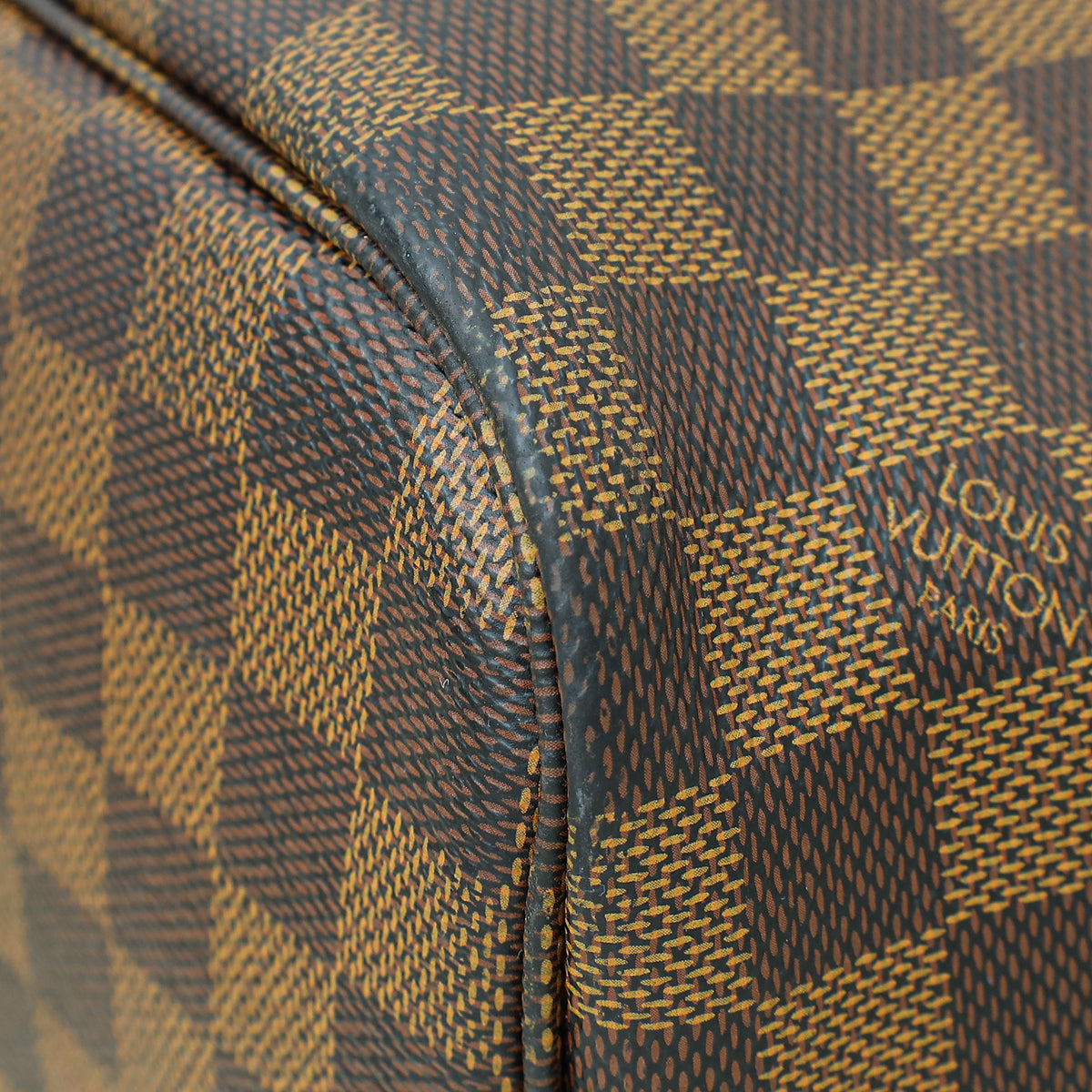 Louis Vuitton Damier Ebene Neverfull MM Bag W/ LMS INITIALS