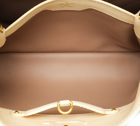 Louis Vuitton Beige Taurillon Leather Capucines GM Bag Louis