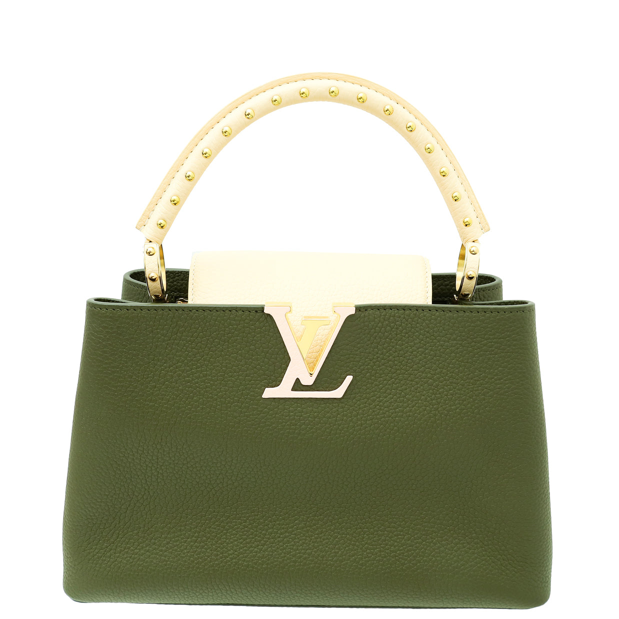 Louis Vuitton Tricolor Capucines MM Studded Bag
