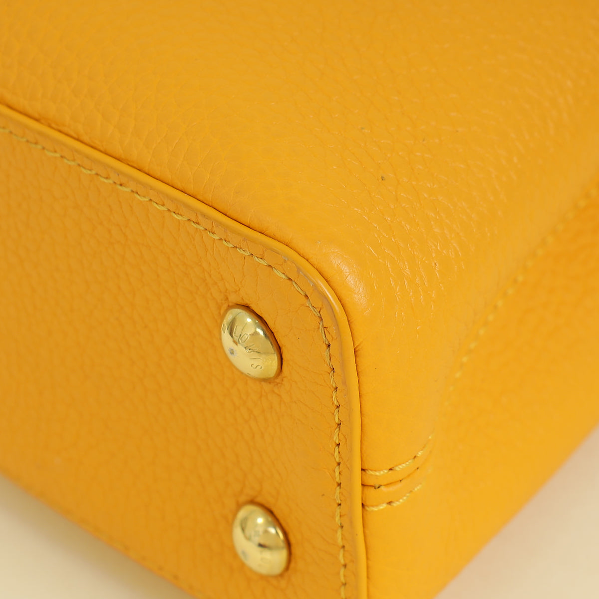 Louis Vuitton Ocher Yellow Capucines Mini Bag | Pre-Owned The