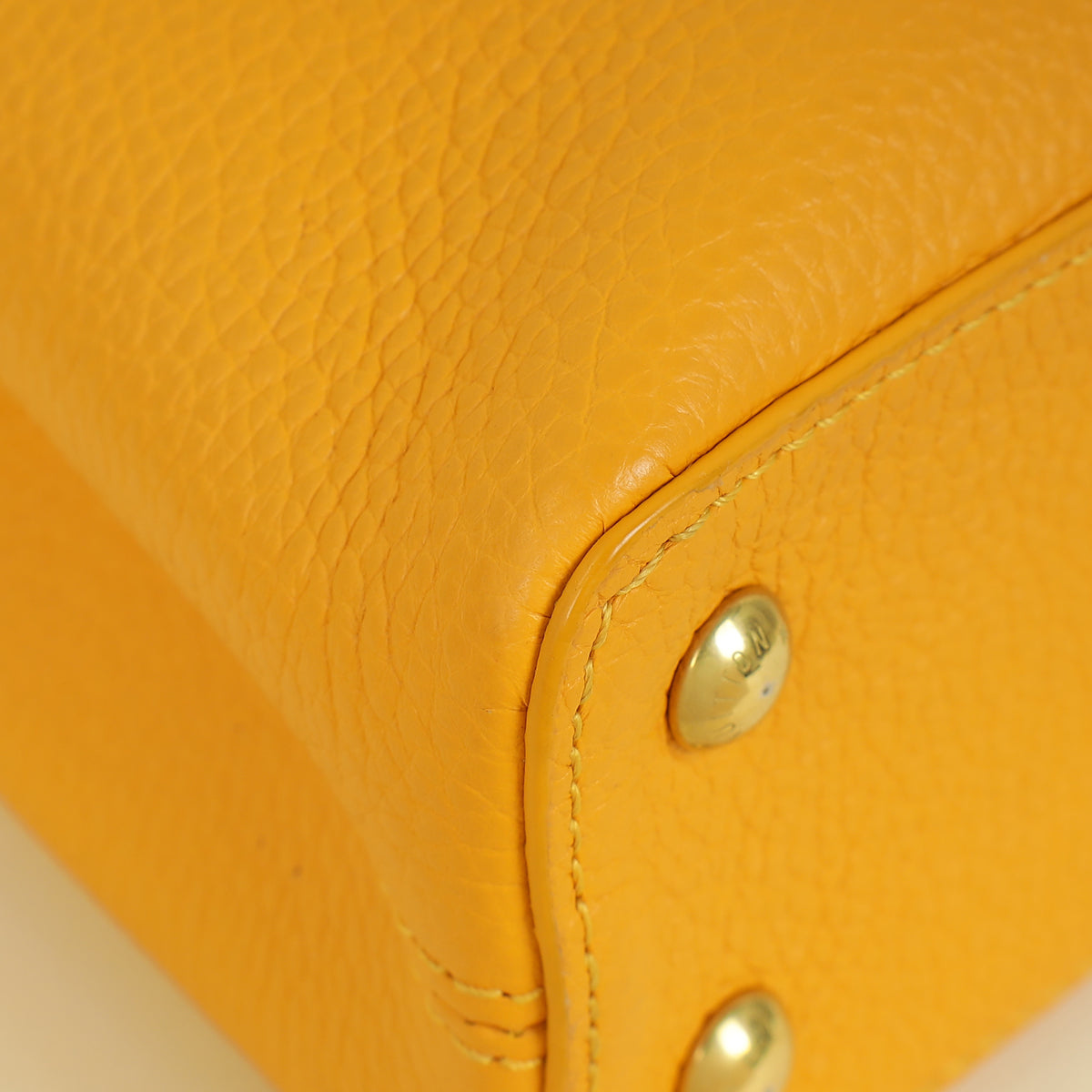 Louis Vuitton Ocher Yellow Capucines Mini Bag | Pre-Owned The
