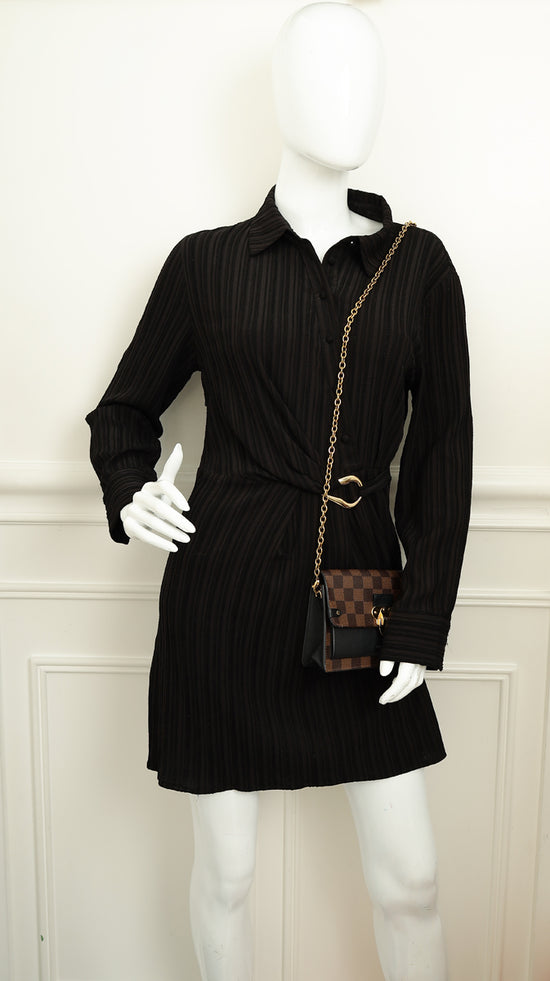 Louis Vuitton Damier Ebene Vavin Chain Wallet-Louis Vuitton-THE CLOSET