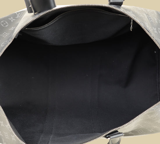 Louis Vuitton Monogram Eclipse Keepall Bandouliere 55 Bag W/ MO Initials-Louis Vuitton-THE CLOSET