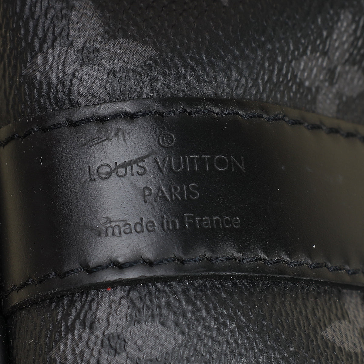 Louis Vuitton Monogram Eclipse Keepall Bandouliere 55 Bag W/ MO Initials-Louis Vuitton-THE CLOSET