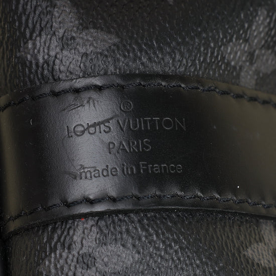 Louis Vuitton Monogram Eclipse Keepall Bandouliere 55 Bag W/ MO Initials-Louis Vuitton-THE CLOSET