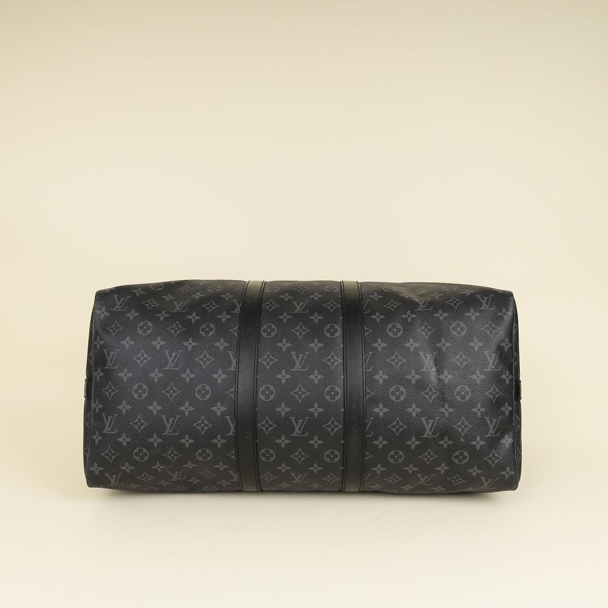 Louis Vuitton Monogram Eclipse Keepall Bandouliere 55 Bag W/ MO Initials-Louis Vuitton-THE CLOSET