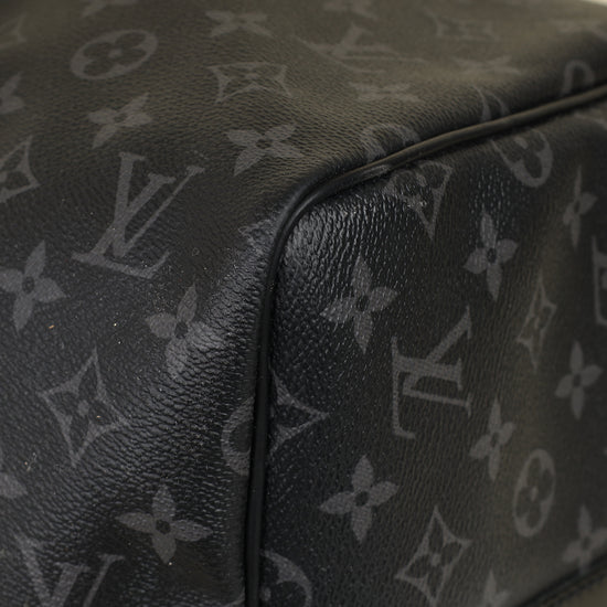 Louis Vuitton Monogram Eclipse Keepall Bandouliere 55 Bag W/ MO Initials-Louis Vuitton-THE CLOSET