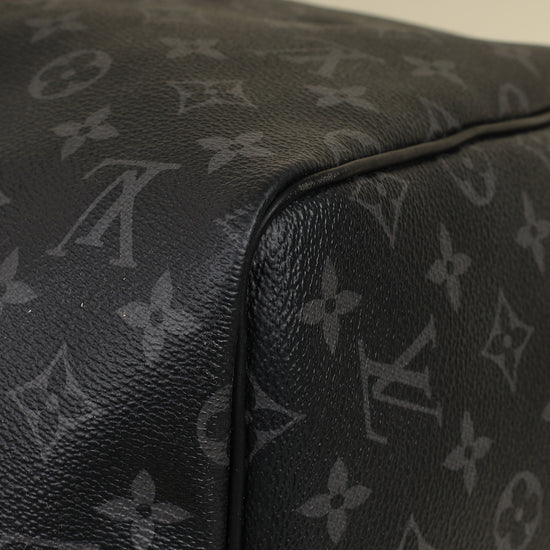Louis Vuitton Monogram Eclipse Keepall Bandouliere 55 Bag W/ MO Initials-Louis Vuitton-THE CLOSET