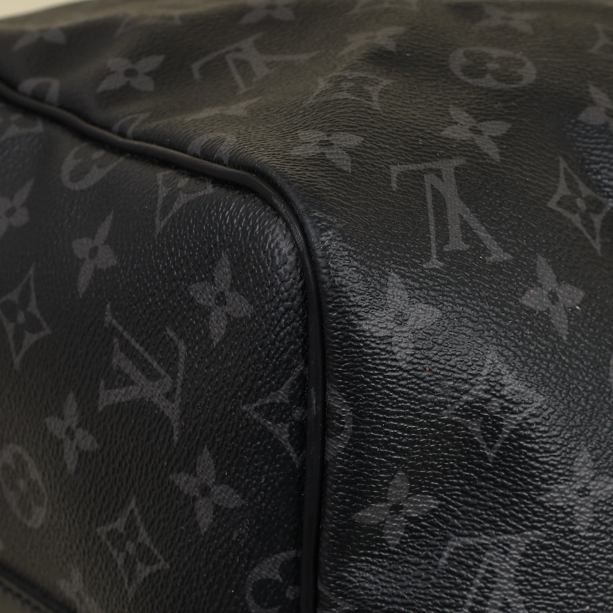 Louis Vuitton Monogram Eclipse Keepall Bandouliere 55 Bag W/ MO Initials-Louis Vuitton-THE CLOSET