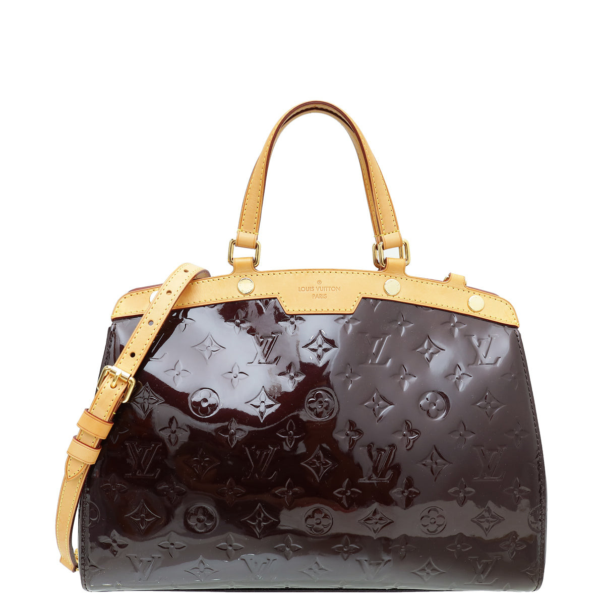 Louis Vuitton Amarante Monogram Vernis Brea MM Bag-Louis Vuitton-THE CLOSET