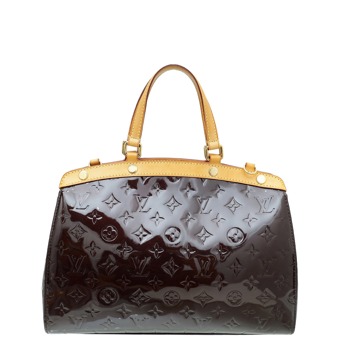 Louis Vuitton Amarante Monogram Vernis Brea MM Bag-Louis Vuitton-THE CLOSET