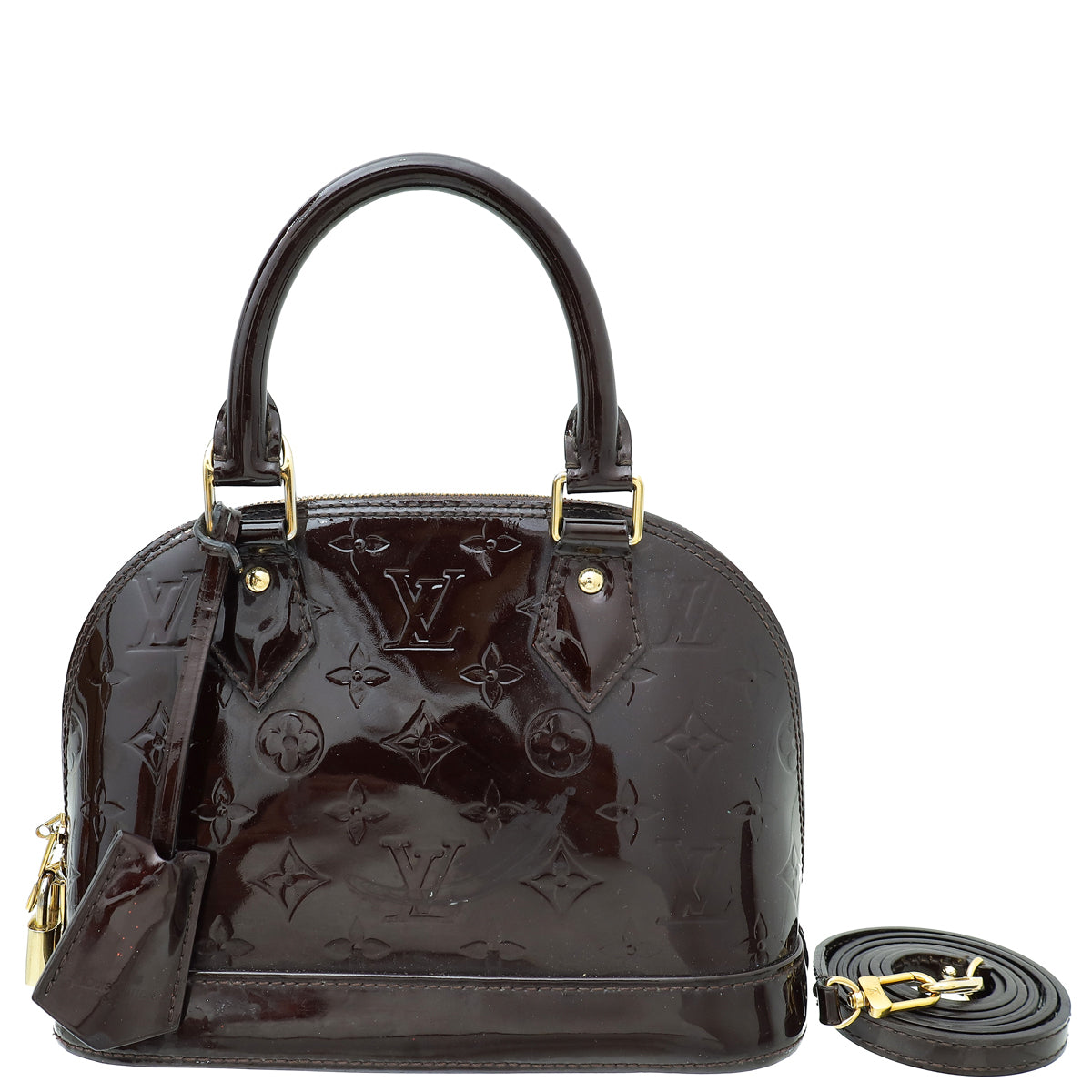 Louis Vuitton Amarante Monogram Vernis Alma BB Bag-Louis Vuitton-THE CLOSET