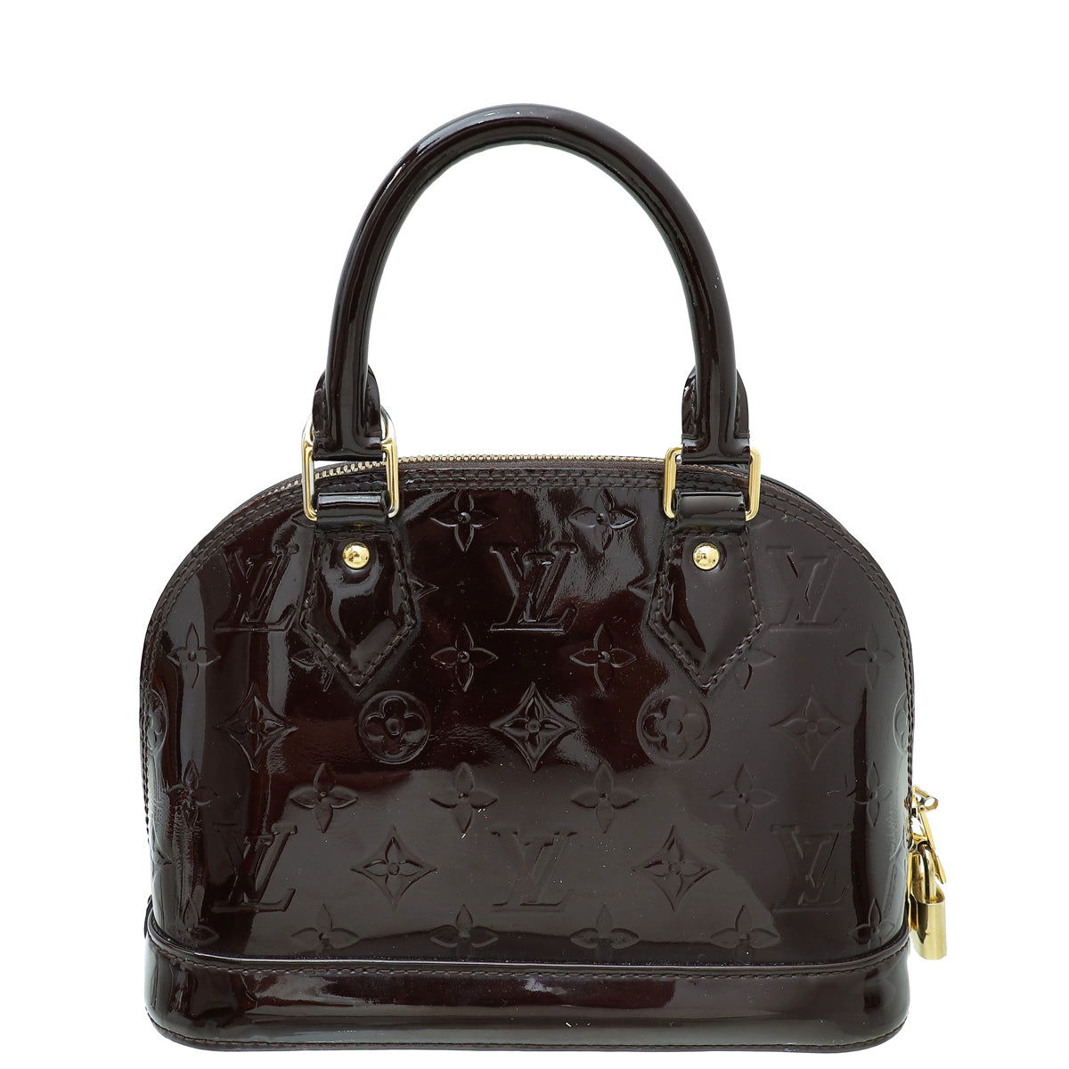Louis Vuitton Amarante Monogram Vernis Alma BB Bag-Louis Vuitton-THE CLOSET