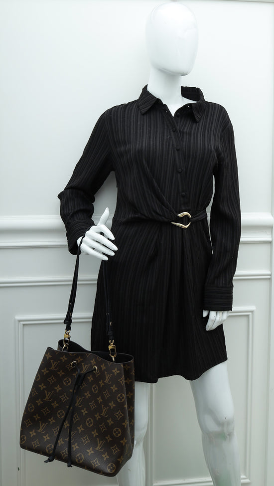 Louis Vuitton Monogram Black Neonoe MM Bag