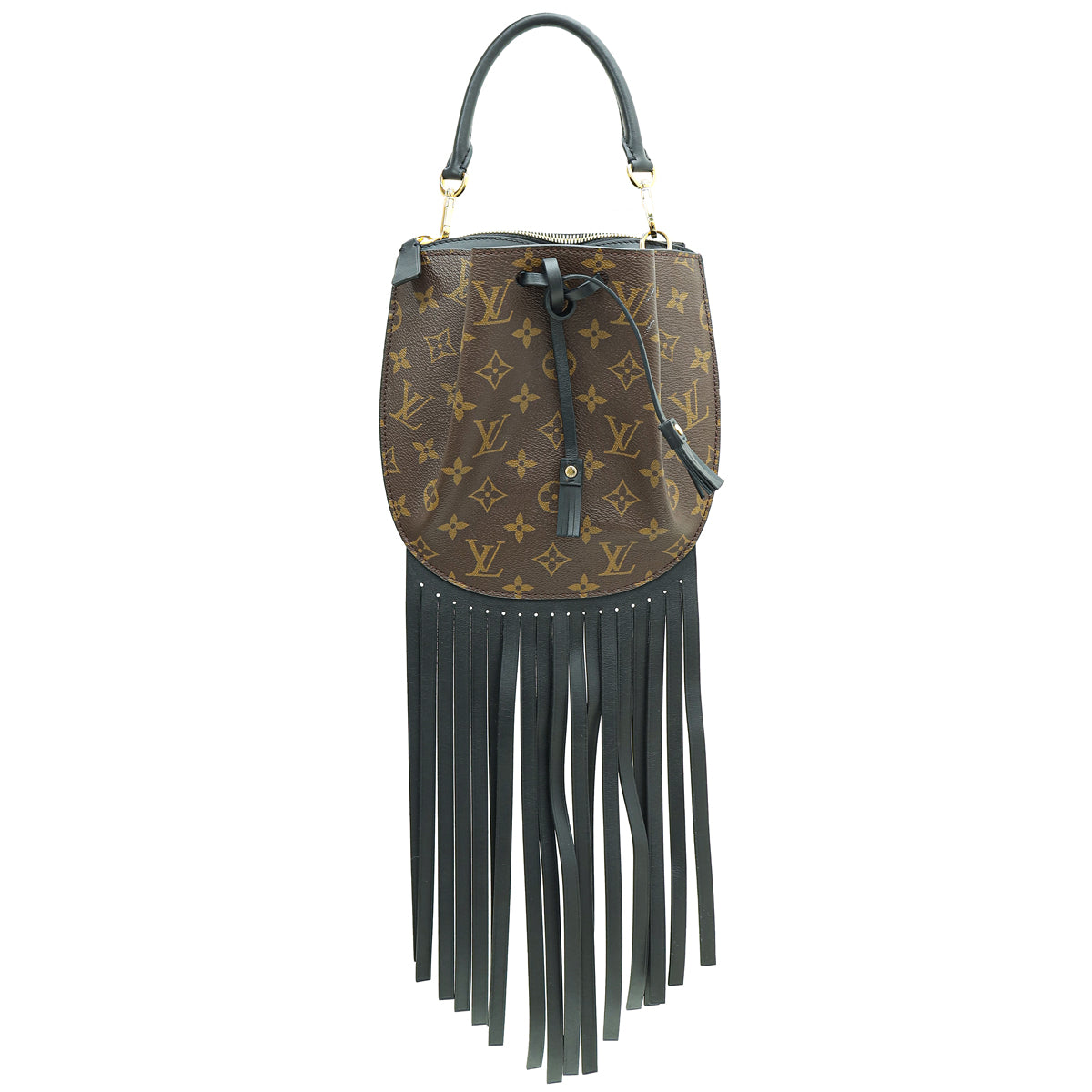 Louis Vuitton Bicolor Monogram Noe Fringe Crossbody Bag-Louis Vuitton-THE CLOSET