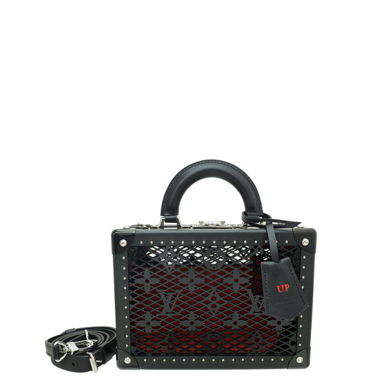 Louis Vuitton Black Petite Valise Bag W/ "UP' Initials